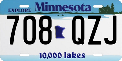 MN license plate 708QZJ