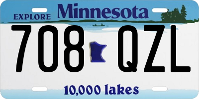 MN license plate 708QZL