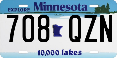 MN license plate 708QZN