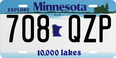 MN license plate 708QZP