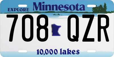 MN license plate 708QZR