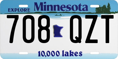 MN license plate 708QZT