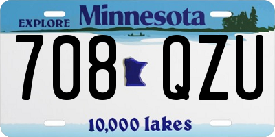 MN license plate 708QZU
