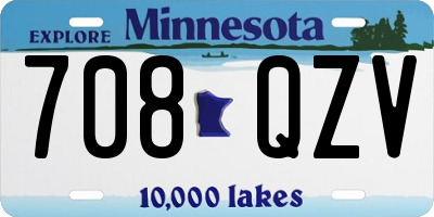 MN license plate 708QZV