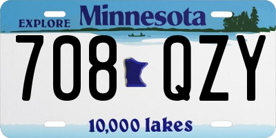 MN license plate 708QZY