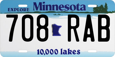 MN license plate 708RAB