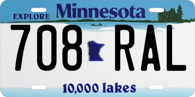 MN license plate 708RAL