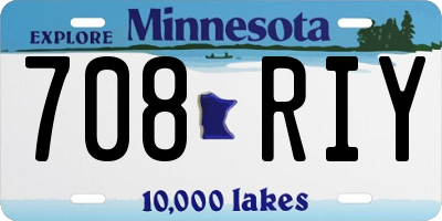 MN license plate 708RIY