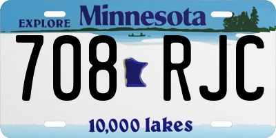 MN license plate 708RJC