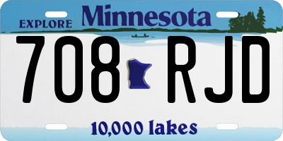 MN license plate 708RJD