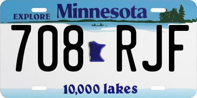 MN license plate 708RJF