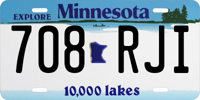 MN license plate 708RJI