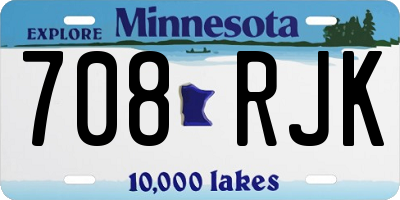 MN license plate 708RJK