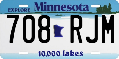MN license plate 708RJM