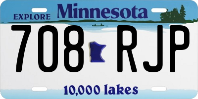 MN license plate 708RJP