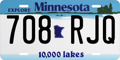 MN license plate 708RJQ