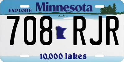 MN license plate 708RJR