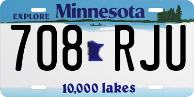 MN license plate 708RJU