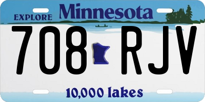 MN license plate 708RJV