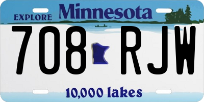 MN license plate 708RJW