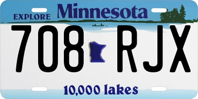 MN license plate 708RJX