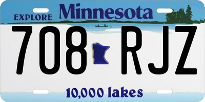 MN license plate 708RJZ