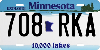 MN license plate 708RKA