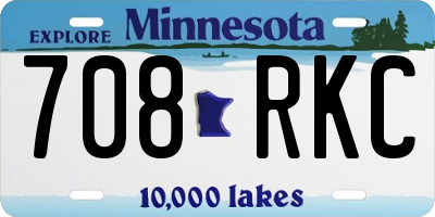 MN license plate 708RKC
