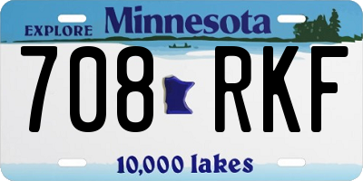 MN license plate 708RKF