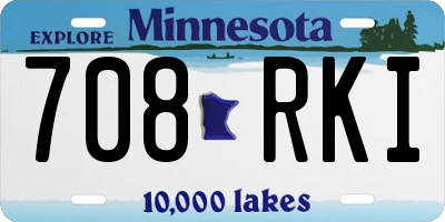 MN license plate 708RKI