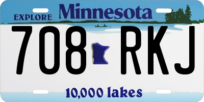 MN license plate 708RKJ