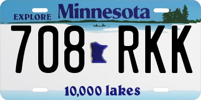 MN license plate 708RKK