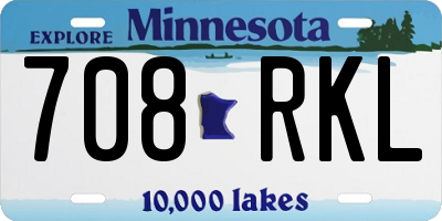 MN license plate 708RKL