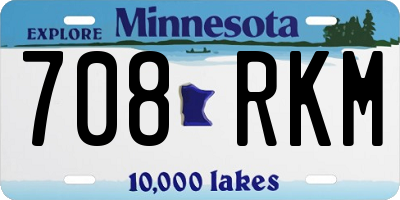 MN license plate 708RKM
