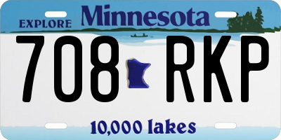 MN license plate 708RKP