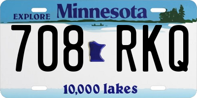 MN license plate 708RKQ