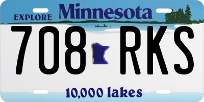 MN license plate 708RKS