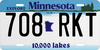 MN license plate 708RKT