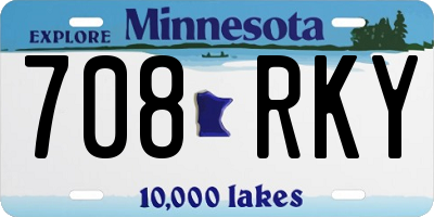 MN license plate 708RKY