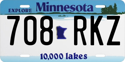 MN license plate 708RKZ