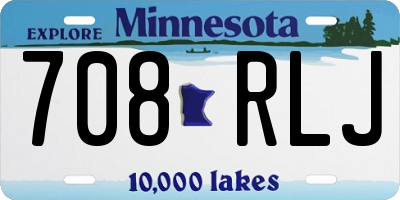 MN license plate 708RLJ