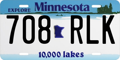 MN license plate 708RLK