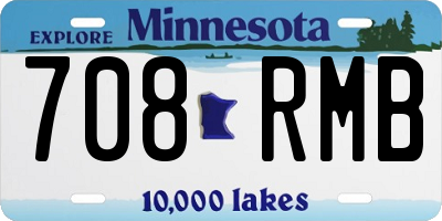 MN license plate 708RMB