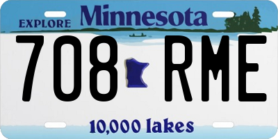 MN license plate 708RME