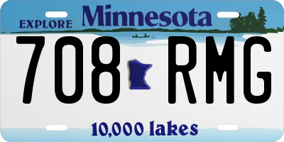 MN license plate 708RMG