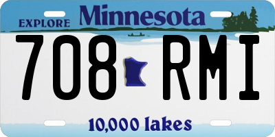 MN license plate 708RMI