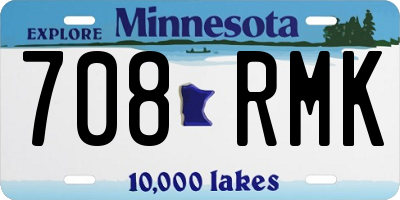 MN license plate 708RMK