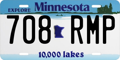 MN license plate 708RMP