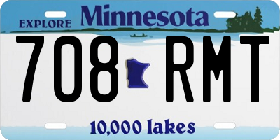 MN license plate 708RMT