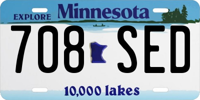 MN license plate 708SED